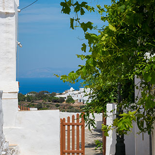 Θέα στη θάλασσα από τα καταλύματα Apollonion house