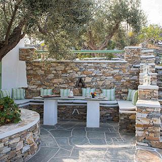Stone built exterior spaces